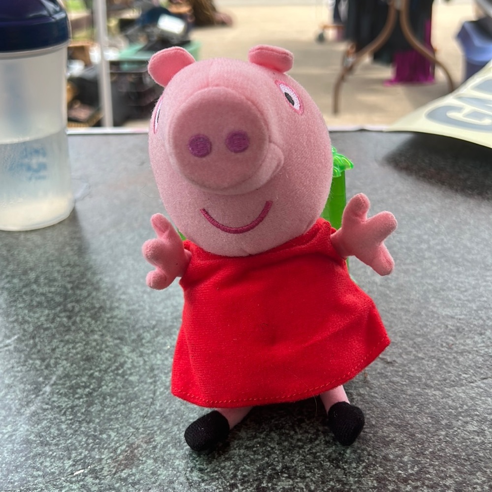 PEPPA PIG RED DRESS 8” plush stuffed toy- pre owned